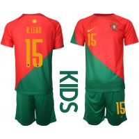 Otroški Nogometni dresi Portugalska Rafael Leao #15 Domači SP 2022 Kratek Rokav (+ Kratke hlače)